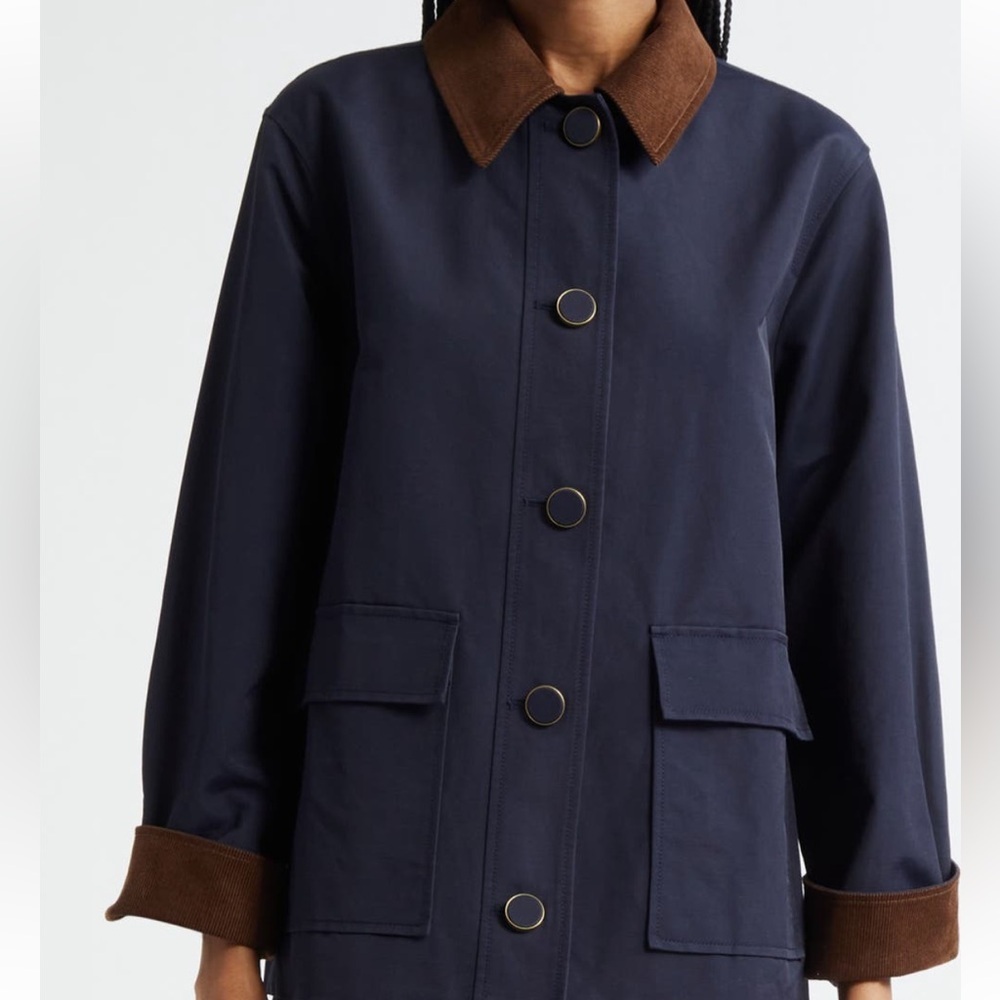 Veronica Beard Arlen Corduroy Trim Dickey Jacket - Picture 2 of 7